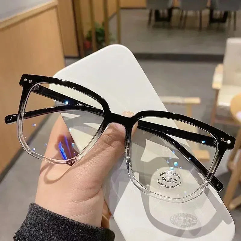 Vintage Transparent Computer Glasses Frame Women Men anti Blue Light Square Eyewear Blocking Glasses Optical Spectacle Eyeglass