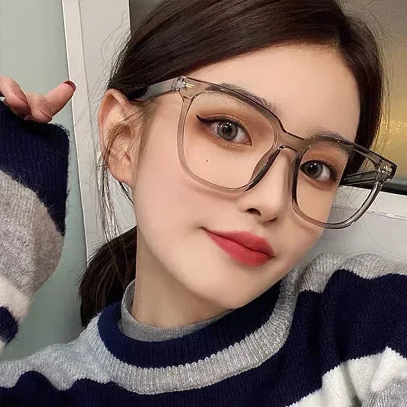 Vintage Transparent Computer Glasses Frame Women Men anti Blue Light Square Eyewear Blocking Glasses Optical Spectacle Eyeglass