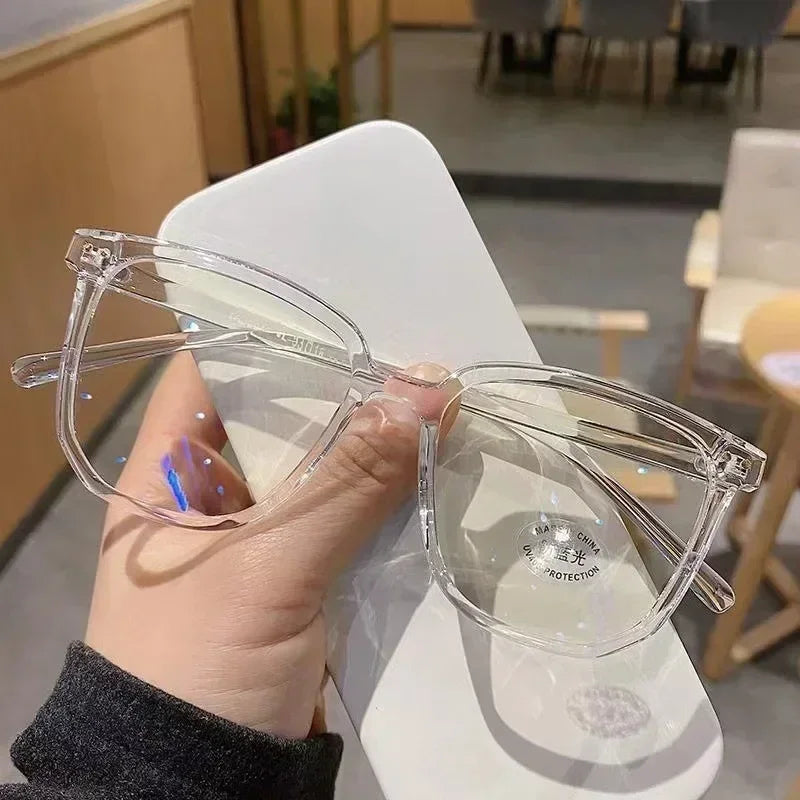Vintage Transparent Computer Glasses Frame Women Men anti Blue Light Square Eyewear Blocking Glasses Optical Spectacle Eyeglass